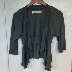 Zara olive 🫒 green Open-Front Cardigan